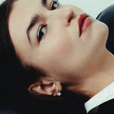 Kinn - Rosette Black Rhodium Round Diamond Earrings