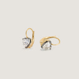 Kinn - Rosette Black Rhodium Heart Diamond Earrings