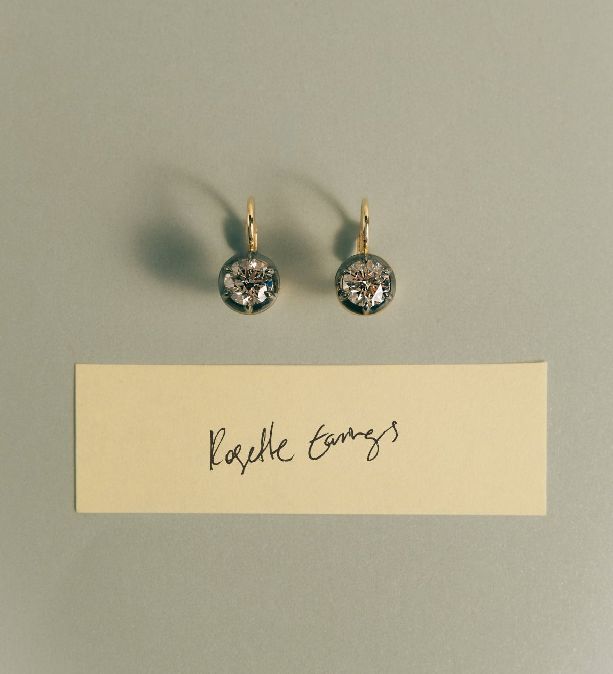 Kinn - Rosette Black Rhodium Round Diamond Earrings