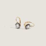 Kinn - Rosette Black Rhodium Round Diamond Earrings