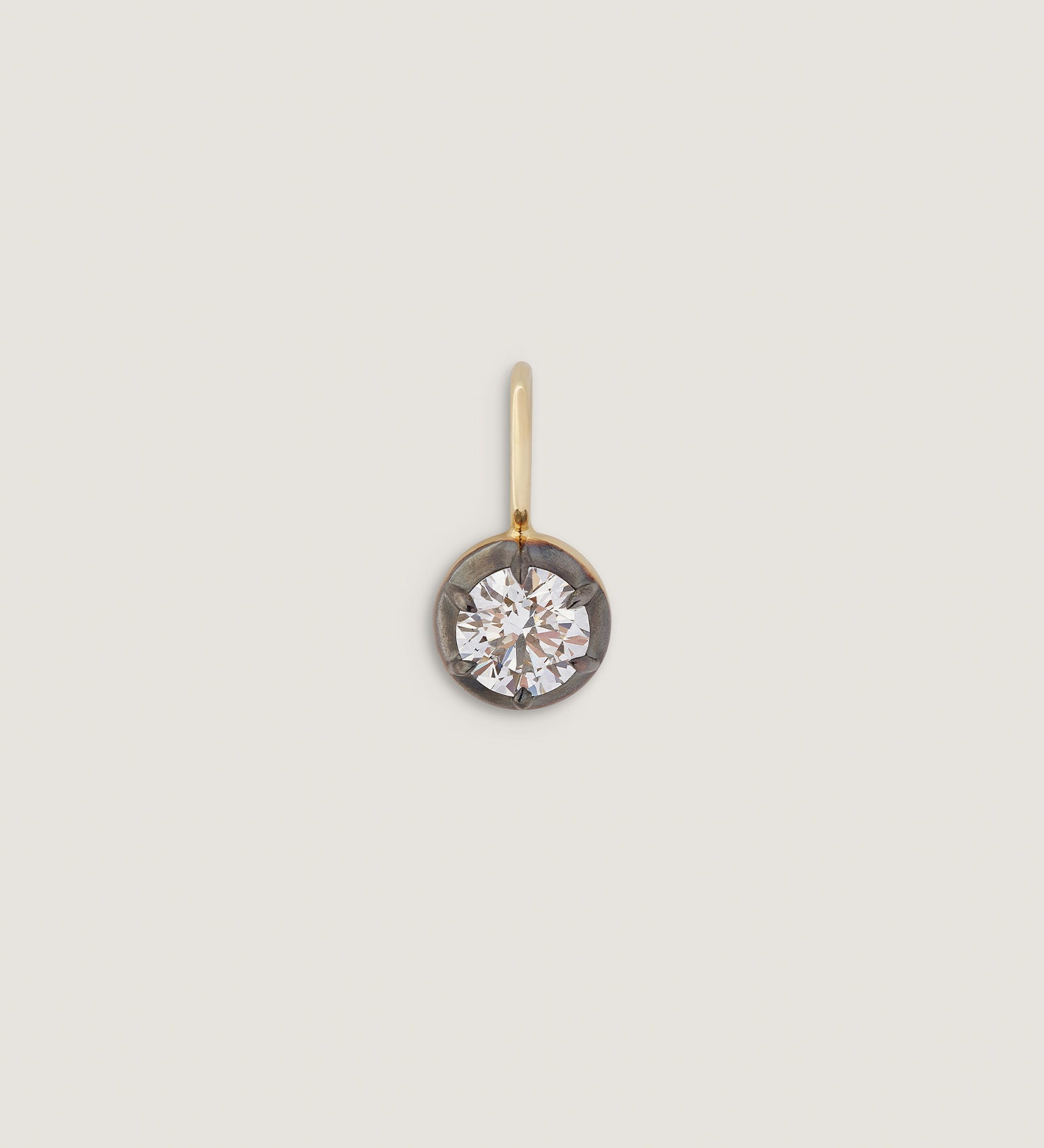 Kinn - Rosette Black Rhodium Round Diamond Earrings