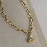 Kinn - Solis Ribbed Aurelia Yellow Diamond Pendant