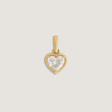 Kinn - Solis Ribbed Heart Diamond Pendant