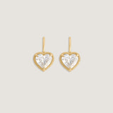 Kinn - Solis Ribbed Heart Diamond Earrings