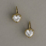 Kinn - Solis Ribbed Heart Diamond Earrings