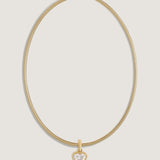 Kinn - Solis Ribbed Heart Diamond Pendant Necklace
