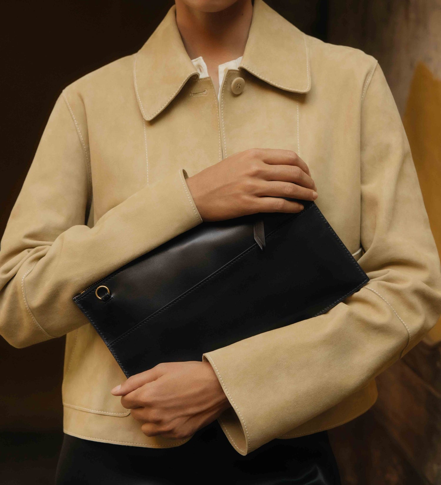 Metier - Incognito Clutch Atelier Calfskin Black