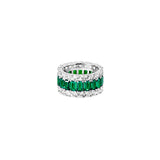Dorsey - MAXIME THREE-ROW ETERNITY BAND IN NANO EMERALD AND MOISSANITE