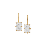 Dorsey - EMILE RADIANT-CUT EARRINGS IN LAB WHITE SAPPHIRE