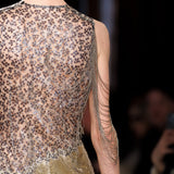 Christopher Esber - Swept Chain Lace Velvet Column Gown