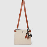Metier - Personalisation Letter Charm Buffalo Cognac and Black with Salt Stitching