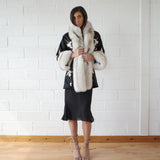 Conner Ives - The Demi Couture Reconstituted Vintage Fur and Silk Robe - Black