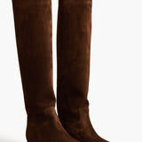 Khaite - Marfa Knee - High Boot in Coffee Suede
