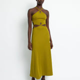 Christopher Esber - Loophole Cutaway Sleeveless Dress Lizard