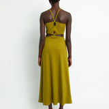 Christopher Esber - Loophole Cutaway Sleeveless Dress Lizard