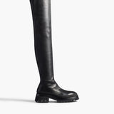 Khaite - Fallon Over-the-Knee Boot in Black Leather