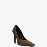 Jude - Fame Pump in Khaki Suede Leather