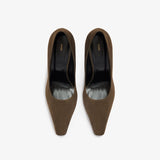 Jude - Fame Pump in Khaki Suede Leather