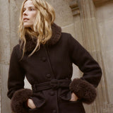 DÔEN - FARROW COAT -- CHOCOLATE