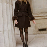 DÔEN - FARROW COAT -- CHOCOLATE