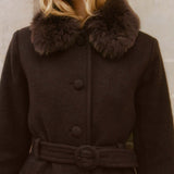 DÔEN - FARROW COAT -- CHOCOLATE