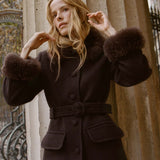 DÔEN - FARROW COAT -- CHOCOLATE