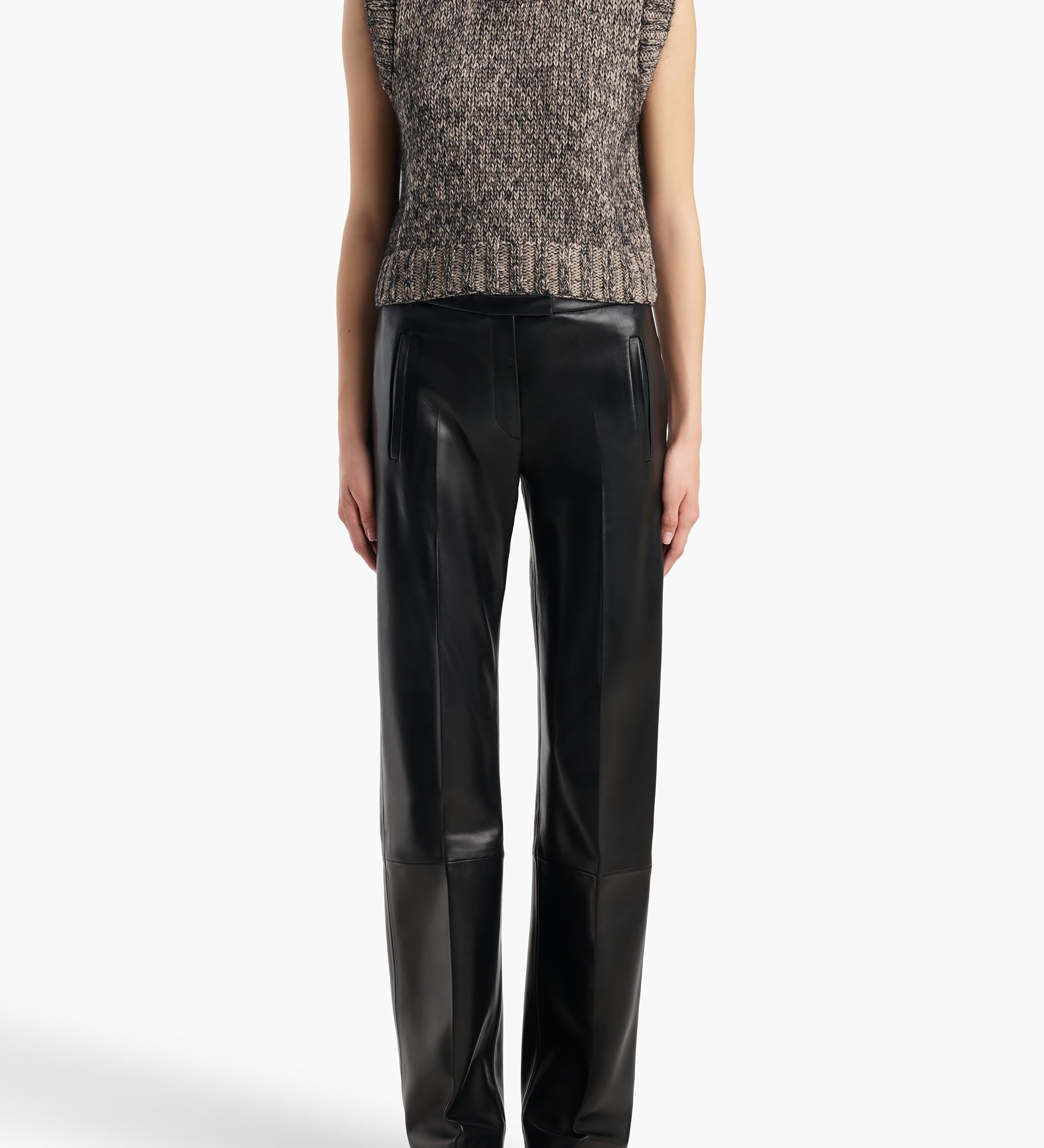 Khaite - Fawn Top in Sepia and Black Multi