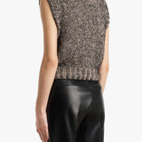 Khaite - Fawn Top in Sepia and Black Multi