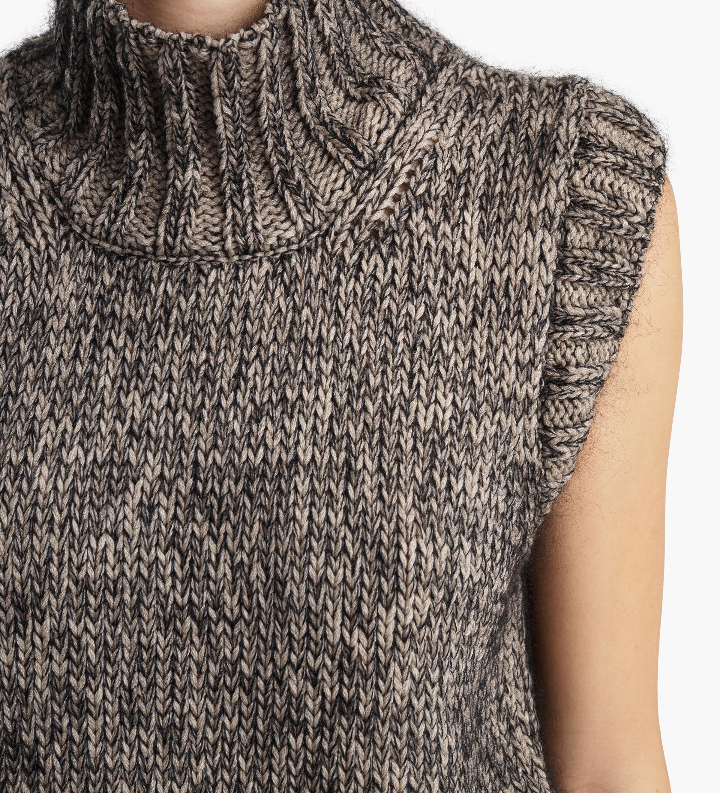 Khaite - Fawn Top in Sepia and Black Multi