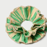 Loeffler Randall - Felice Green/Tan Layered Scrunchie
