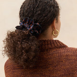 Loeffler Randall - Felice Navy/Rust Plaid Scrunchie