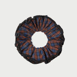 Loeffler Randall - Felice Navy/Rust Plaid Scrunchie