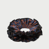 Loeffler Randall - Felice Navy/Rust Plaid Scrunchie