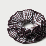 Loeffler Randall - Felice Brown Gingham Layered Scrunchie