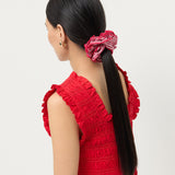 Loeffler Randall - Felice Red Gingham Layered Scrunchie