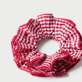 Loeffler Randall - Felice Red Gingham Layered Scrunchie