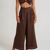 Faithfull - Malta Pants Plain Chocolate - Final Sale