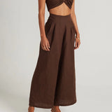 Faithfull - Malta Pants Plain Chocolate - Final Sale