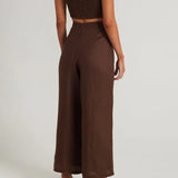 Faithfull - Malta Pants Plain Chocolate - Final Sale