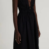 Faithfull - Andressa Midi Dress Plain Black - Final Sale