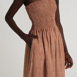 Faithfull - Alyvia Maxi Dress Vadella Print Cocoa - Final Sale