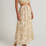 Faithfull - Celina Midi Dress Roos Tie Dye Stone - Final Sale