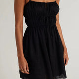 Faithfull - Shivka Mini Dress Plain Black - Final Sale