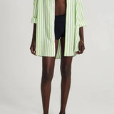 Faithfull - Vega Shirt Dress Martie Stripe Print Green - Final Sale