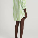 Faithfull - Vega Shirt Dress Martie Stripe Print Green - Final Sale
