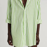 Faithfull - Vega Shirt Dress Martie Stripe Print Green - Final Sale