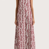 Faithfull - Alskar Maxi Dress Striped Floral Wine - Final Sale