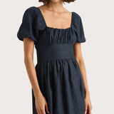 Faithfull - Dalia Midi Dress Navy - Final Sale