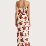 Faithfull - Elise Skirt Cecile Floral Garnet - Final Sale