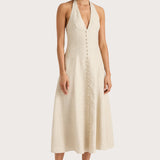 Faithfull - Marie Midi Dress Natural - Final Sale